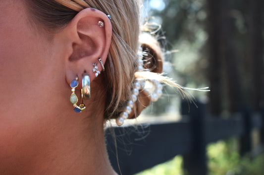 In My Element Multicolor Pear Hoop Earrings